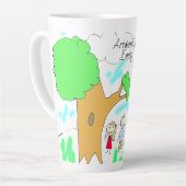 Fügen Sie dem ein Kinderwerk hinzu Milchtasse (Linke Ecke)