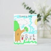 Fügen Sie dem ein Kinderwerk hinzu Postkarte (Stehend Vorderseite)