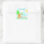 Fügen Sie dem ein Kinderwerk hinzu Quadratischer Aufkleber (Tasche)