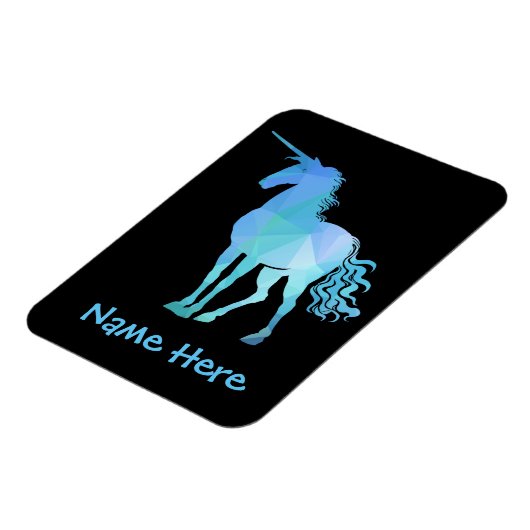 Fügen Sie dem Einhornmagazin den Namen des Kindes Magnet (Linke Seite)