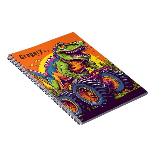Fügen Sie dem farbenfrohen T-Rex-Dinosaurier-Monst Notizblock (Rechte Seite)