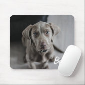 Fügen Sie dem Foto und Namen Ihres Hundes hinzu Mousepad (Mit Mouse)