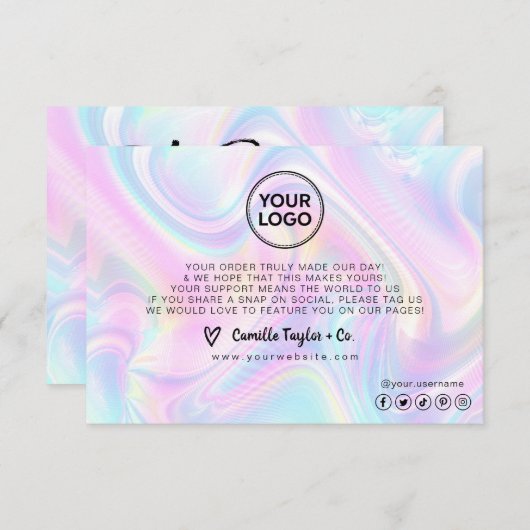 Fügen Sie dem Logo-Geschäftsbereich dank der Danke (Vorne/Hinten)