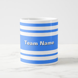 Fügen Sie dem Team den Namen Blau und Weiß des Tea Jumbo-Tasse