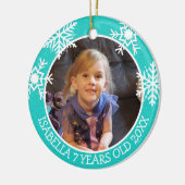 Fügen Sie dem Weihnachtsfest das Bild Ihres Kindes Keramik Ornament (Links)