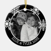 Fügen Sie dem Weihnachtsfest das Bild Ihres Kindes Keramik Ornament (Vorne)