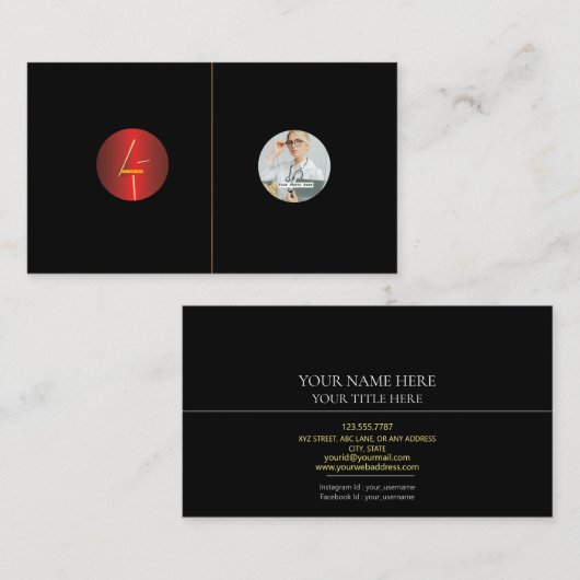 Fügen Sie den Bildkreis für das benutzerdefinierte Visitenkarte (Vorne/Hinten)