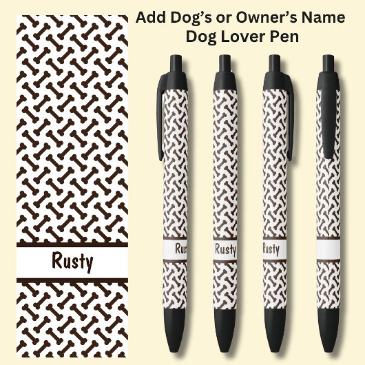Fügen Sie den Namen des Eigentümers oder des Hunde Kugelschreiber