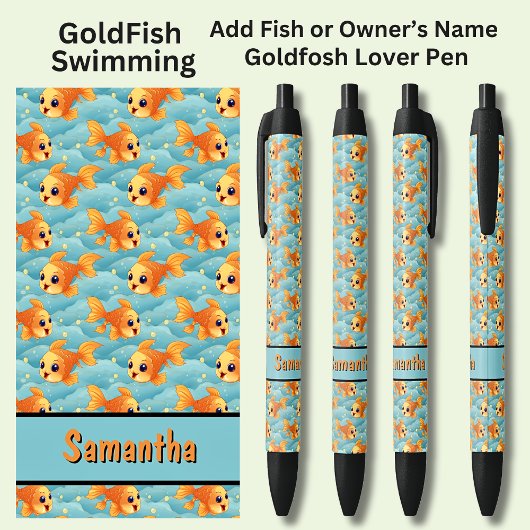 Fügen Sie den Namen des Fischs oder Eigentümers hi Kugelschreiber