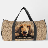 Fügen Sie den Namen des Hundes, Ihren Namen, den a Duffle Bag (Vorderseite)