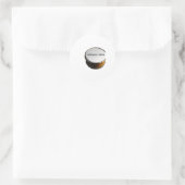 Fügen Sie den Namen des schwarzen Trommelschlauchs Runder Aufkleber (Tasche)