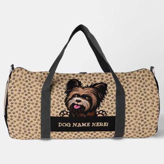Fügen Sie den Namen Ihres Hundes hinzu, Yorkshire Duffle Bag (Vorderseite)