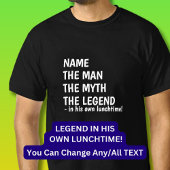Fügen Sie den Namen MAN MYTH LEGEND in eigenem Mit T-Shirt