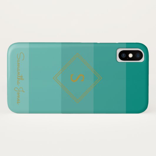 Fügen Sie den Namen Personalisiert Modern Elegante Case-Mate iPhone Hülle (Rückseite (Horizontal))