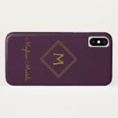 Fügen Sie den Namen Personalisiert Modern Elegante Case-Mate iPhone Hülle (Rückseite (Horizontal))
