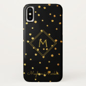 Fügen Sie den Namen Personalisiert Modern Simple B Case-Mate iPhone Hülle (Rückseite)