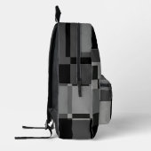 Fügen Sie den Namen Schwarz & Grau Abstrakte moder Bedruckter Rucksack (Links)