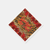 Fügen Sie den Namen Text hinzu, den Sie die Tiger Serviette (Ecke)