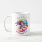 Fügen Sie den Namen Text, nur ein Mädchen, das Lie Kaffeetasse (Links)