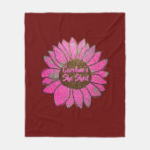 Fügen Sie den Text, den sie mit rosa Sonnenblumen  Fleecedecke (Vorderseite)
