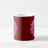 Fügen Sie den Text, den sie mit rosa Sonnenblumen Kaffeetasse (Mittel)