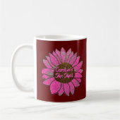 Fügen Sie den Text, den sie mit rosa Sonnenblumen Kaffeetasse (Links)