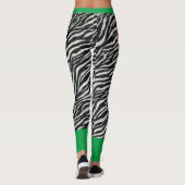 Fügen Sie den Text hinzu l Animal print l Black Re Leggings (Rückseite)