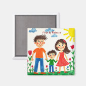 Fügen Sie der Tasse des Kaffees die Kinderarbeit h Magnet (Vorderseite/Rückseite)