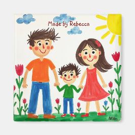 Fügen Sie der Tasse des Kaffees die Kinderarbeit h Magnet