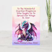 Fügen Sie der wunderbaren Wächter-Dragoness Namen Karte (Vorderseite)