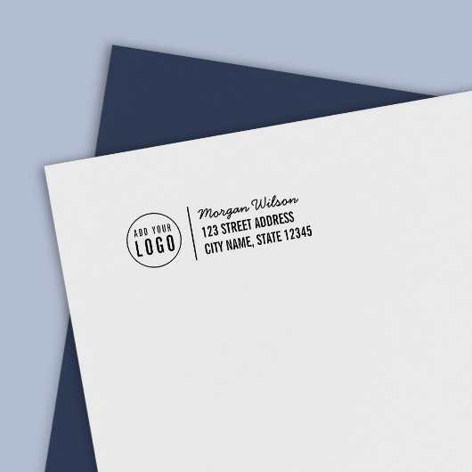 Fügen Sie die Adresse Ihres Logos fett-Trennbuchst Permastempel