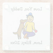 Fügen Sie diesem Artikel das Kunstwerk Ihres Kinde Glasuntersetzer (Rückseite)