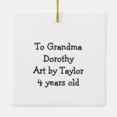 Fügen Sie diesem Artikel das Kunstwerk Ihres Kinde Keramikornament (Rückseite)