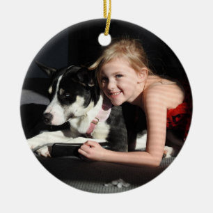 Fügen Sie diesem benutzerdefinierten Weihnachten e Keramik Ornament