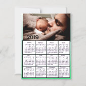 Fügen Sie diesem Blue 2019-Kalender ein Foto hinzu Magneteinladung (Vorderseite)