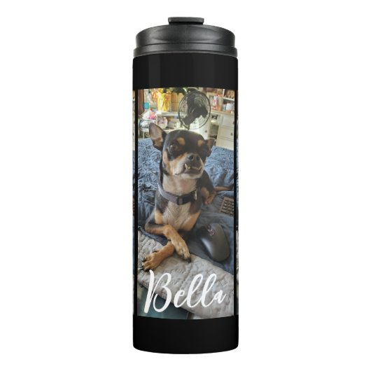 Fügen Sie diesem Foto Ihren Namen hinzu Thermosbecher (Vorderseite)