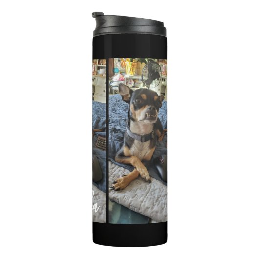 Fügen Sie diesem Foto Ihren Namen hinzu Thermosbecher (Nach rechts gedreht)