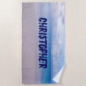 Fügen Sie diesem Strandgrundhandtuch einen Namen h Strandtuch (Vorderseite)