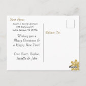 Fügen Sie dieser Black Snowflake Weihnachtskarte e Postkarte (Rückseite)