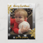 Fügen Sie dieser Black Snowflake Weihnachtskarte e Postkarte (Vorderseite)