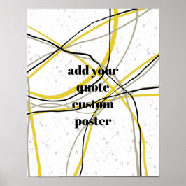 fügen Sie ein Angebot minimalistischer Linien gelb Poster