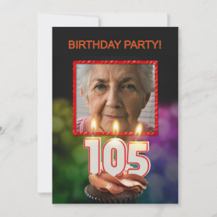 Fügen Sie ein Bild, 105. Geburtstagsparty Einladun Einladung