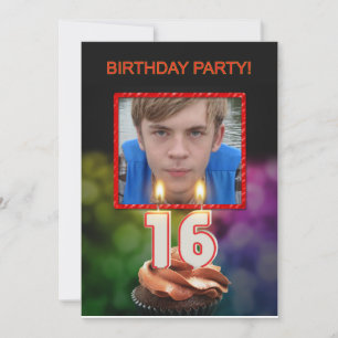 Fügen Sie ein Bild, 16. Geburtstagsparty Einladung