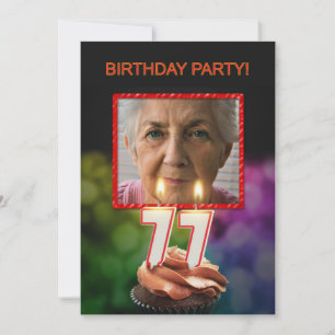 Fügen Sie ein Bild, 77. Geburtstagsparty Einladung