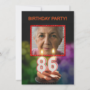 Fügen Sie ein Bild, 86. Geburtstagsparty Einladung
