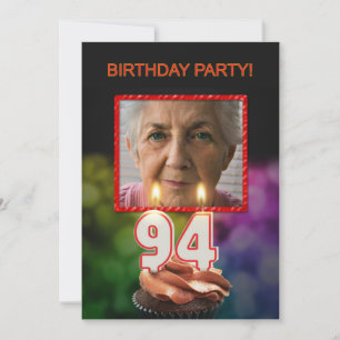 Fügen Sie ein Bild, 94. Geburtstagsparty Einladung