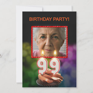 Fügen Sie ein Bild, 99. Geburtstagsparty Einladung