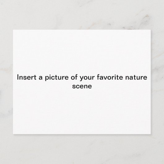 "Fügen Sie ein Bild unseres FAV ein. NATURszene"Po Postkarte (Vorderseite)