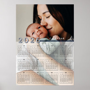 Fügen Sie ein Foto 2026 Kalender Foto hinzu Poster
