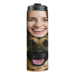 Fügen Sie ein Foto eines Deutschen Schäferhundes h Thermosbecher